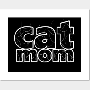 Cat Mom Gray Hair Posters and Art